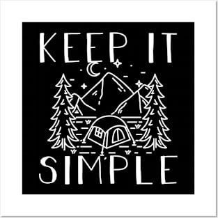 Keep it Simple Hiking Lover Gift Posters and Art